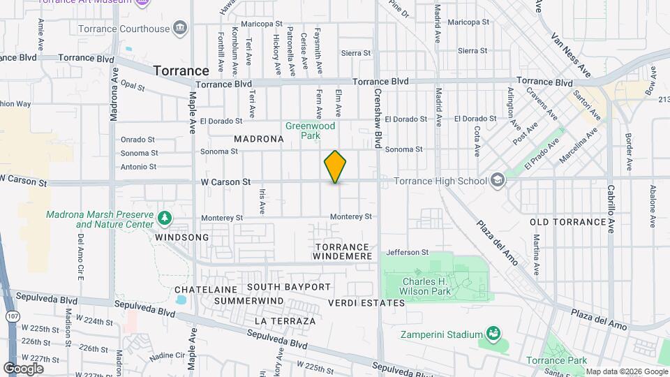 2608 W Carson St Map and Location Details