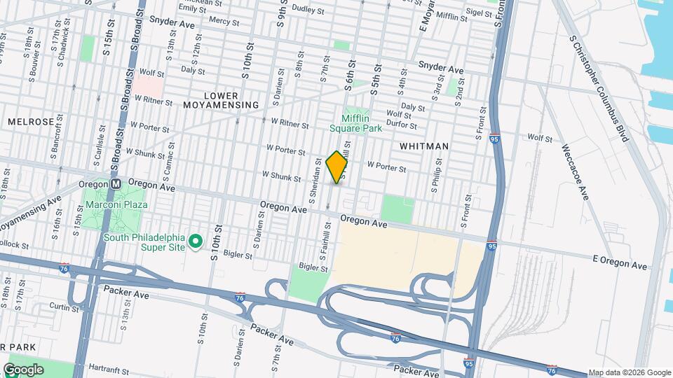 2602 S Fairhill St Map and Location Details