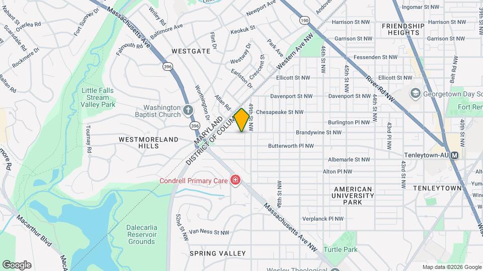 4912 Brandywine St NW Map and Location Details