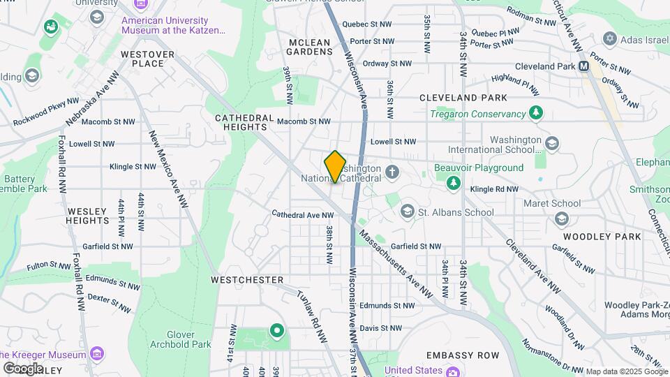 3113 38th St NW, Unit Cathedral Heights Map and Location Details