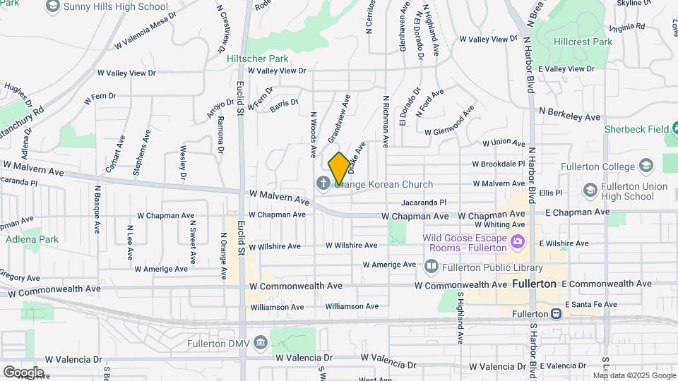 615 Malvern Ave Map and Location Details