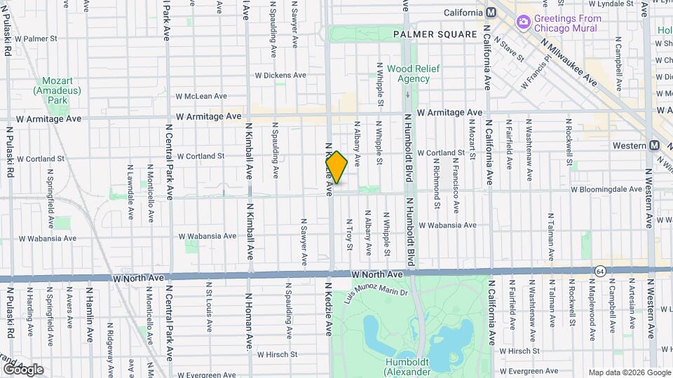 1801 N Kedzie Ave Map and Location Details