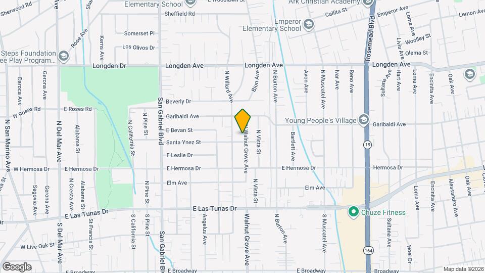 6013 N Walnut Grove Ave Map and Location Details