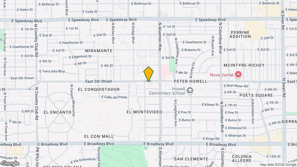 3808 East 5th Street Map and Location Details