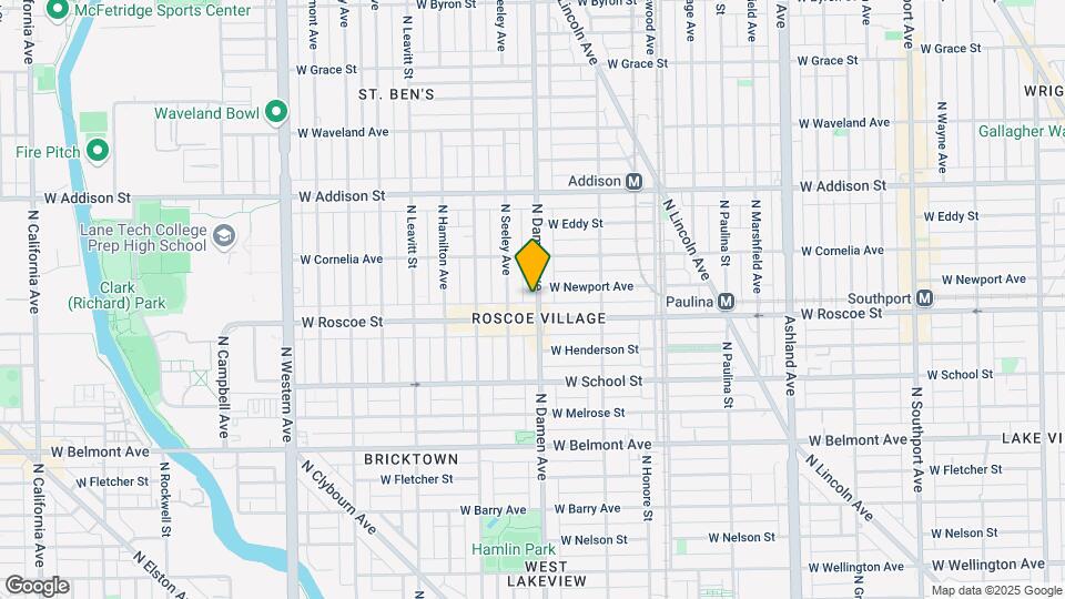 3416 N Damen Ave Map and Location Details