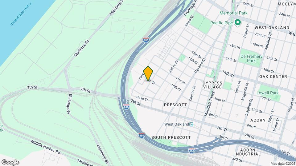 875 Wood St Map and Location Details