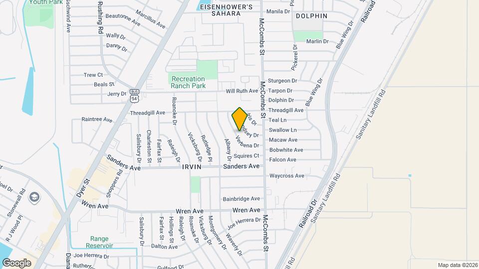 9545 Verbena Dr Map and Location Details