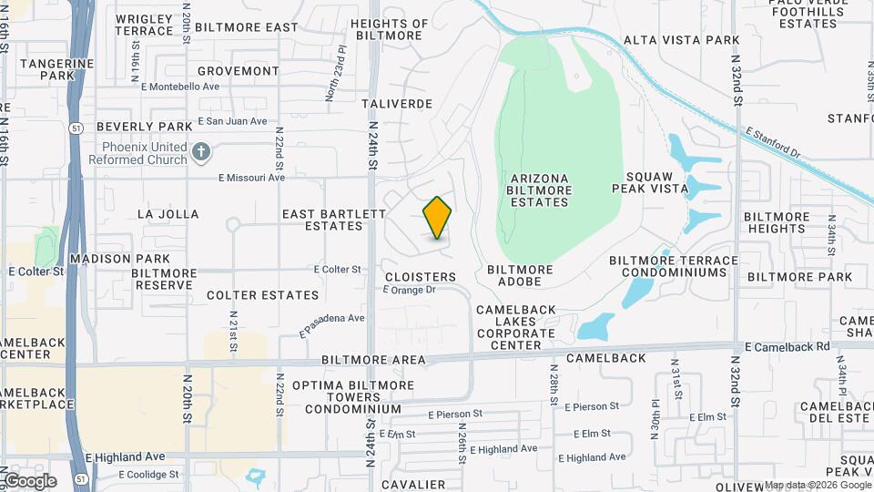 2522 E Oregon Ave Map and Location Details