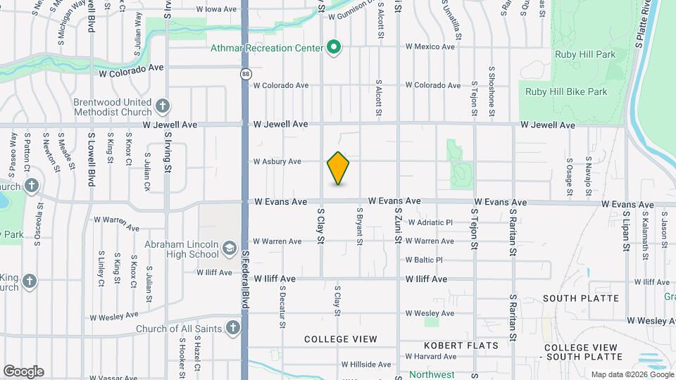 2667 W Evans Ave Map and Location Details