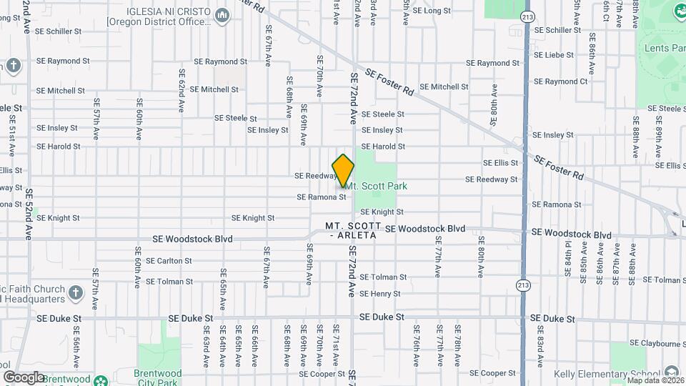 7117 SE Ramona St Map and Location Details