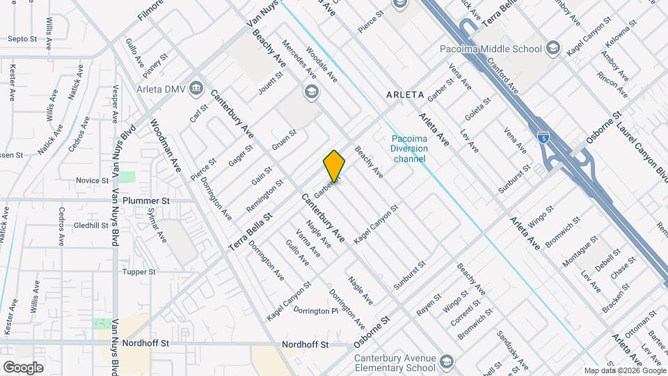 13950 Garber St Map and Location Details