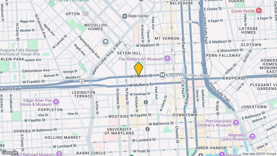 319 W Franklin St Map and Location Details