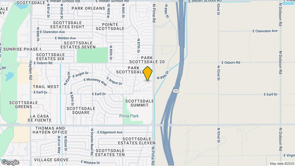 3804 E Monterey Way Map and Location Details