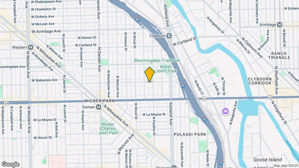 1715 W Wabansia Ave Map and Location Details