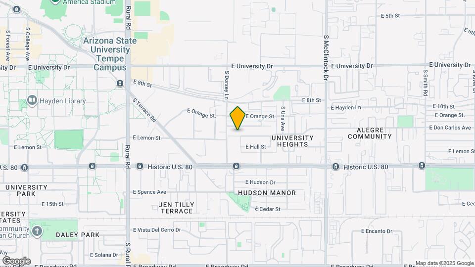 1316 E Lemon St Map and Location Details