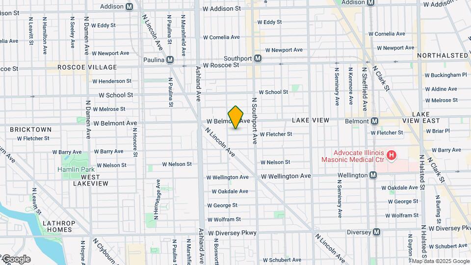 1442 W Fletcher St, Unit 2R Map and Location Details