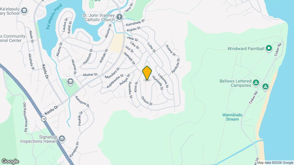 1354 Nanialii St Map and Location Details