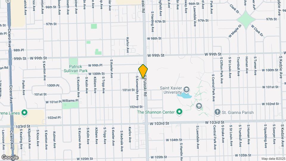 10022 S Pulaski Rd Map and Location Details