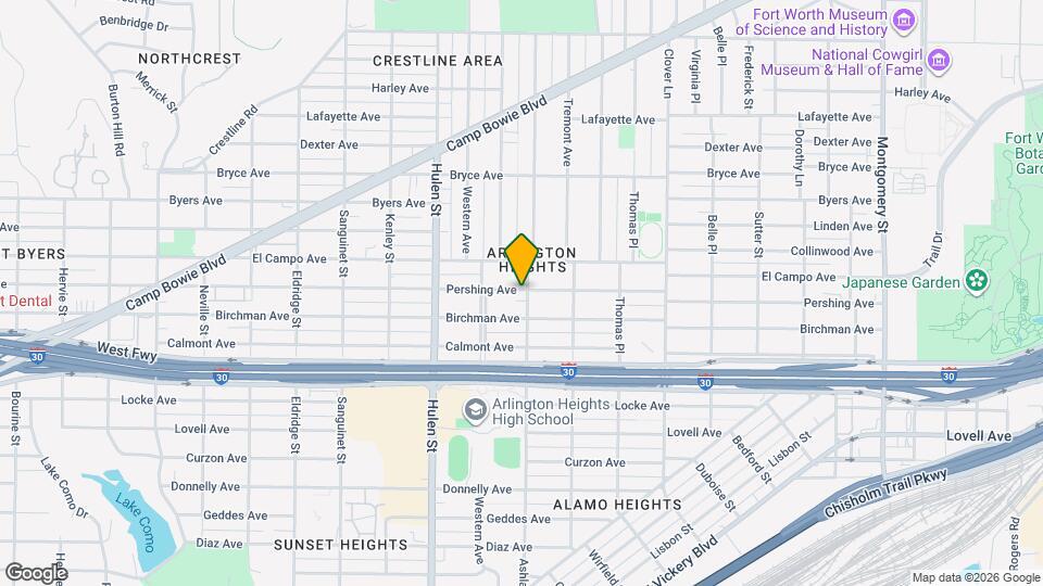 4409 Pershing Ave Map and Location Details