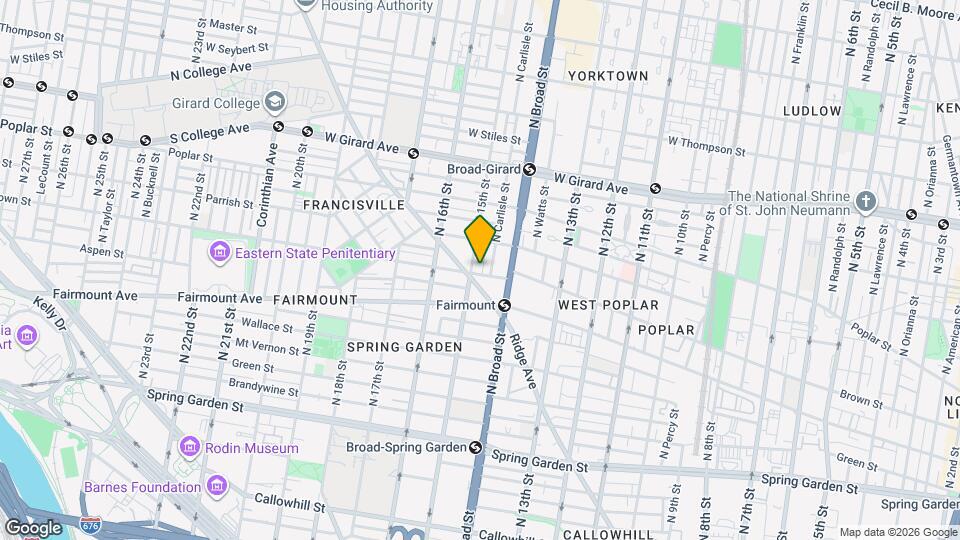 1433 Brown St Map and Location Details