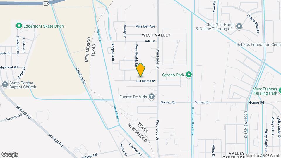 1031 Los Moros Dr Map and Location Details