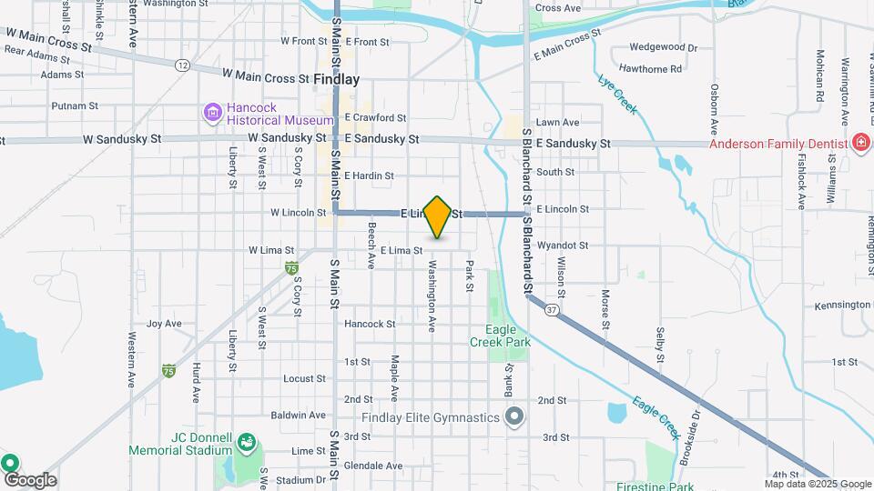 406 E Lima St Map and Location Details