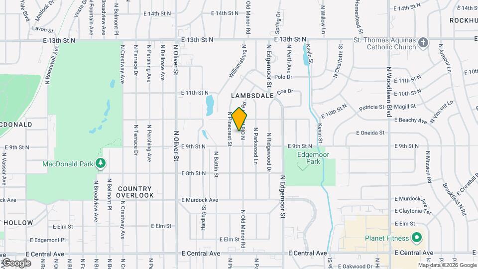 1027 N Old Manor Rd Map and Location Details