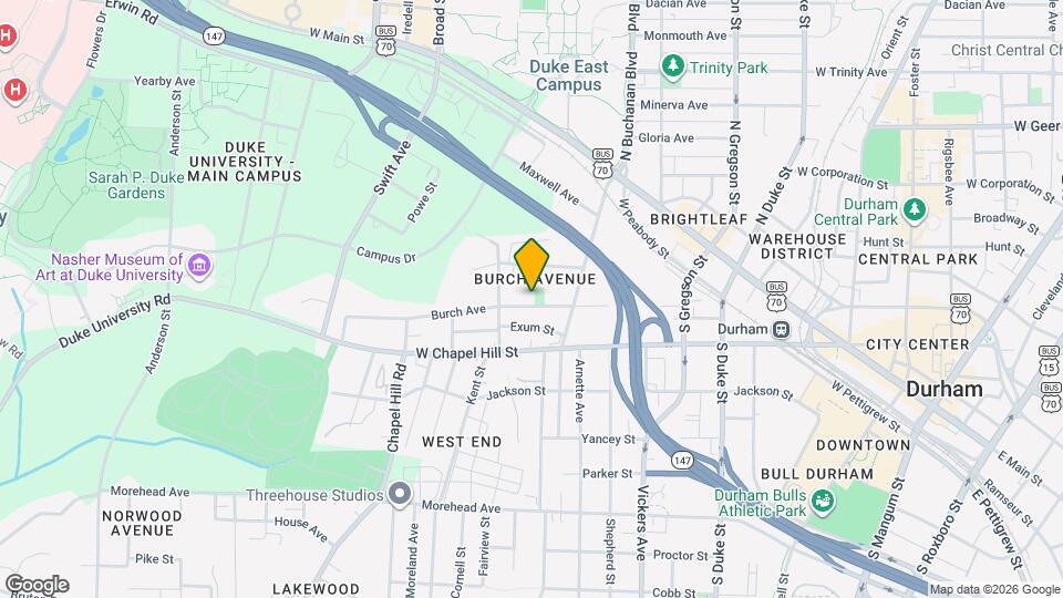 820 Burch Ave, Unit Right Map and Location Details