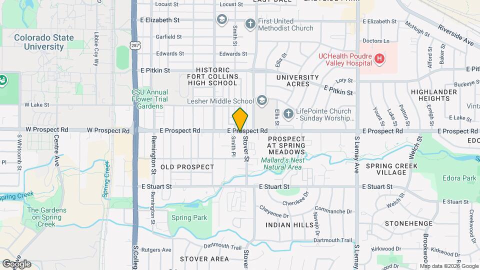 605 E Prospect Rd Map and Location Details