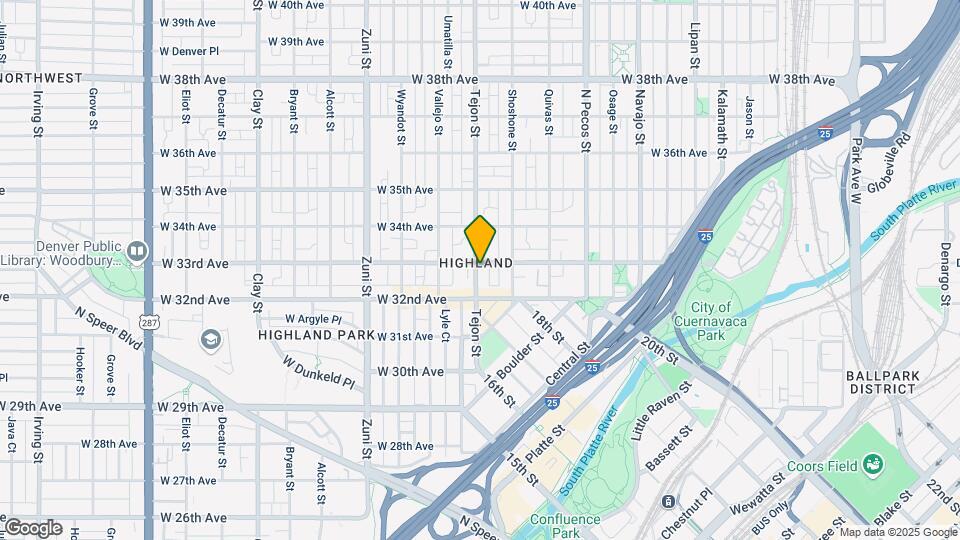 3282 Tejon St Mapa y Detalles de la Ubicación