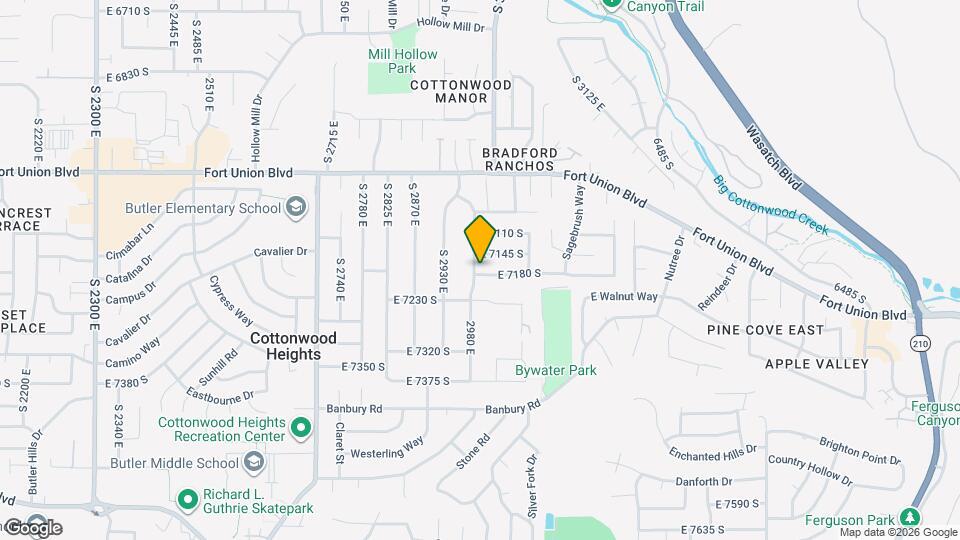 7173 S 2985 E Map and Location Details