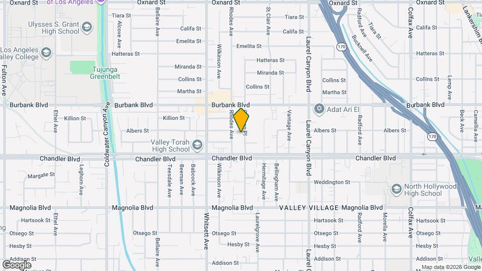 5445 Corteen Pl, Unit 5 Map and Location Details