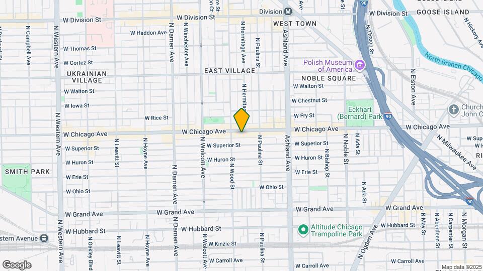 1741 W Chicago Ave, Unit 1R Map and Location Details
