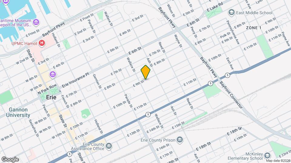 519 E 9th St, Unit 1 Map and Location Details