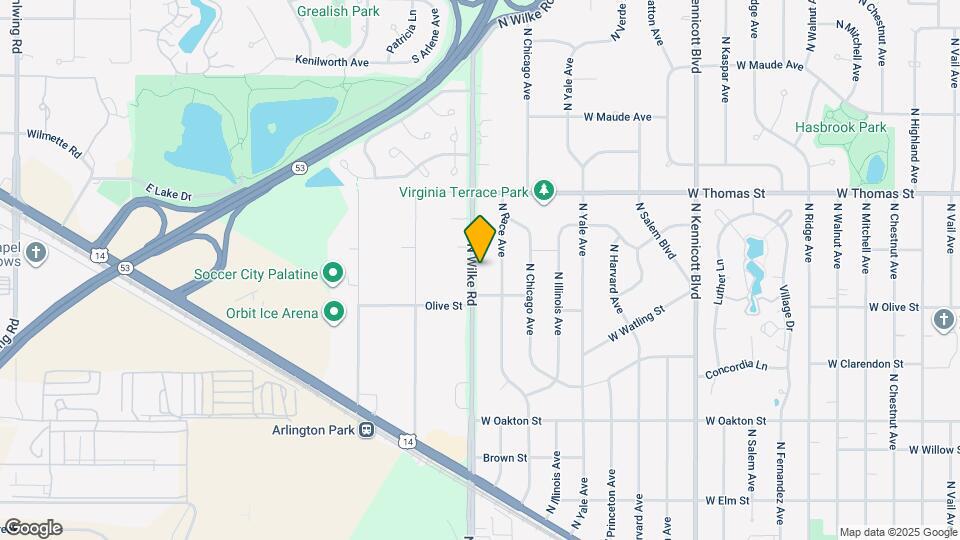 1329 N Wilke Rd Map and Location Details