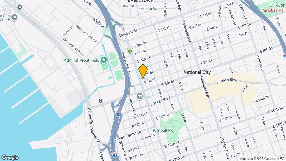 625 National City Blvd, Unit B Mapa y Detalles de la Ubicación