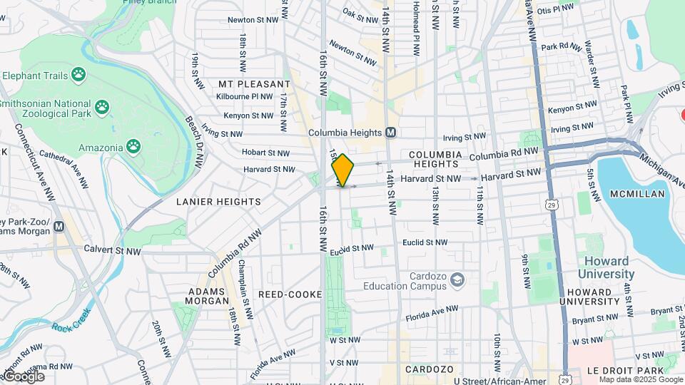 1480 Harvard St NW Map and Location Details