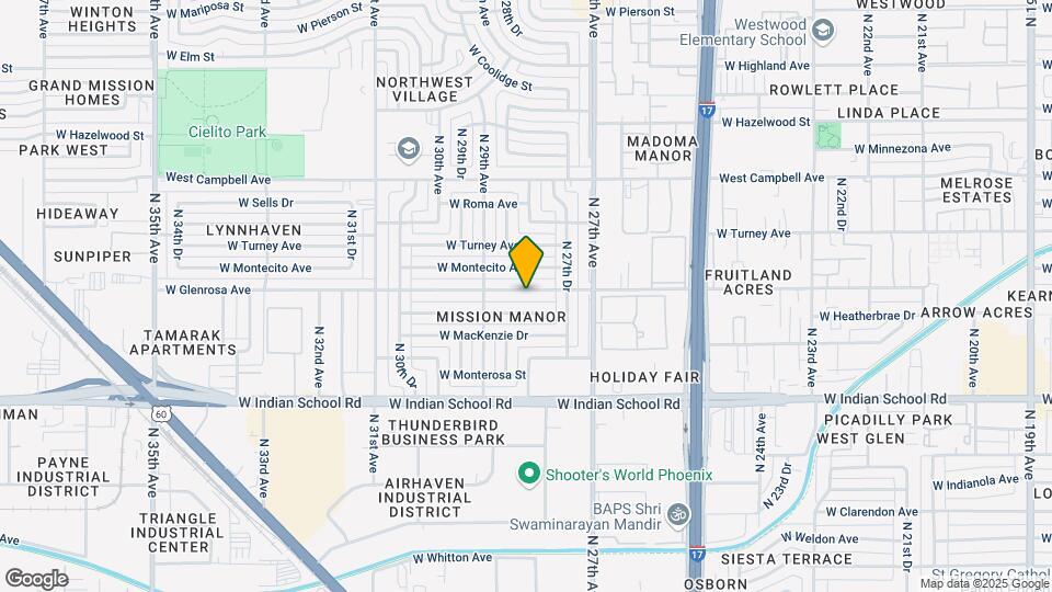 2801 W Glenrosa Ave Map and Location Details