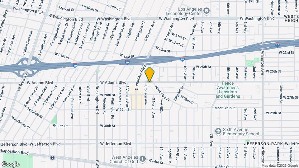 4340 W Adams Blvd Mapa y Detalles de la Ubicación