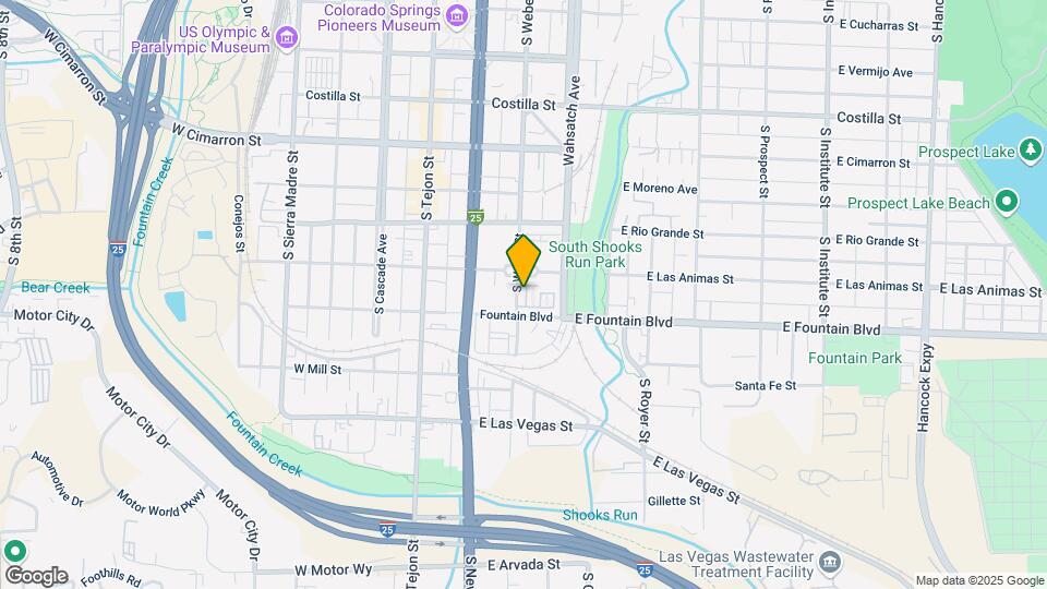 821 S Weber St Map and Location Details
