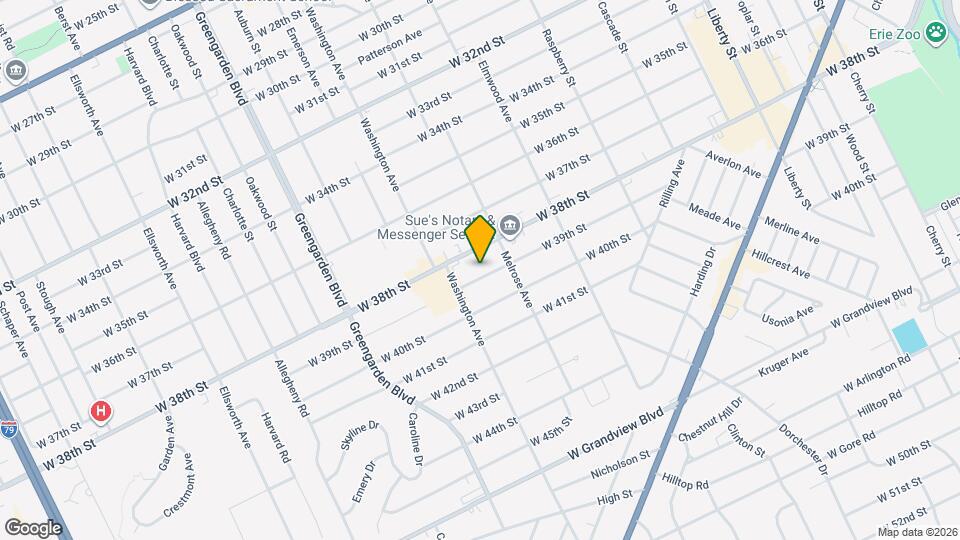 1434 W 39th St Map and Location Details