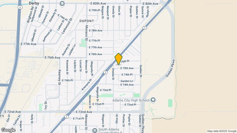 6961 E 75th Ave-Unit -1 Map and Location Details