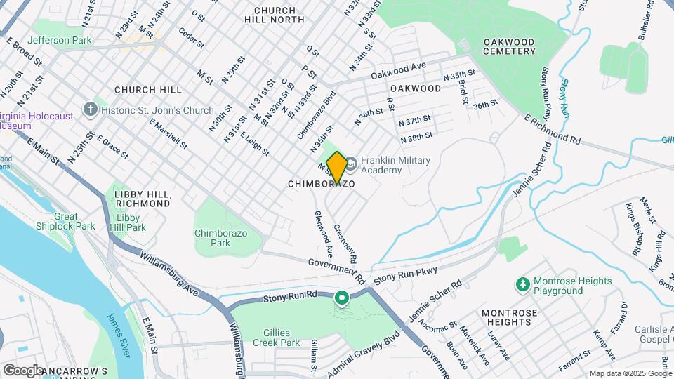 615 N 37th St Map and Location Details