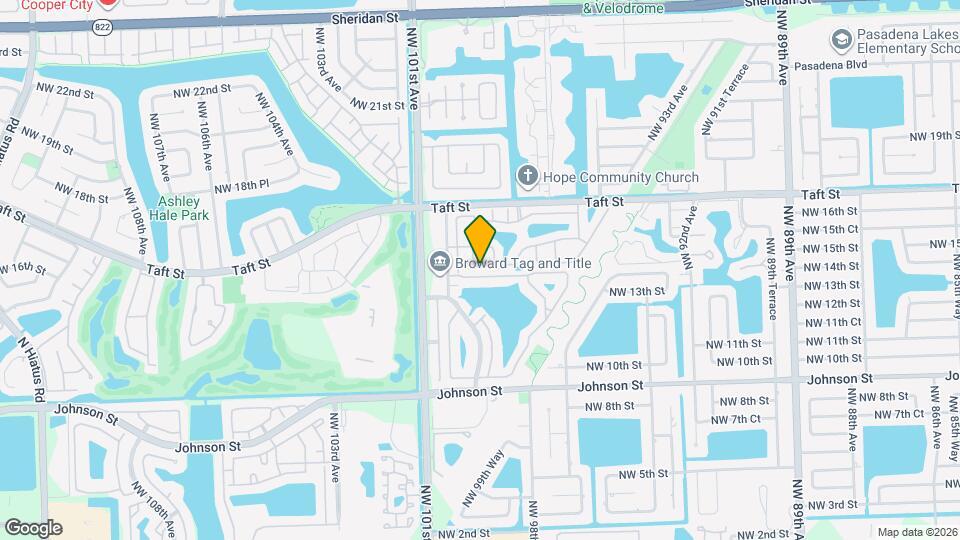 9850 NW 15th Ct Map and Location Details