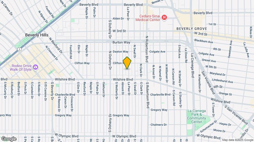 135 N La Peer Dr Map and Location Details