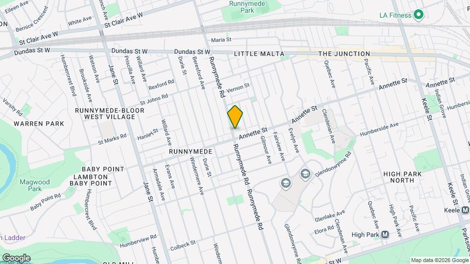 517 Runnymede Rd Map and Location Details