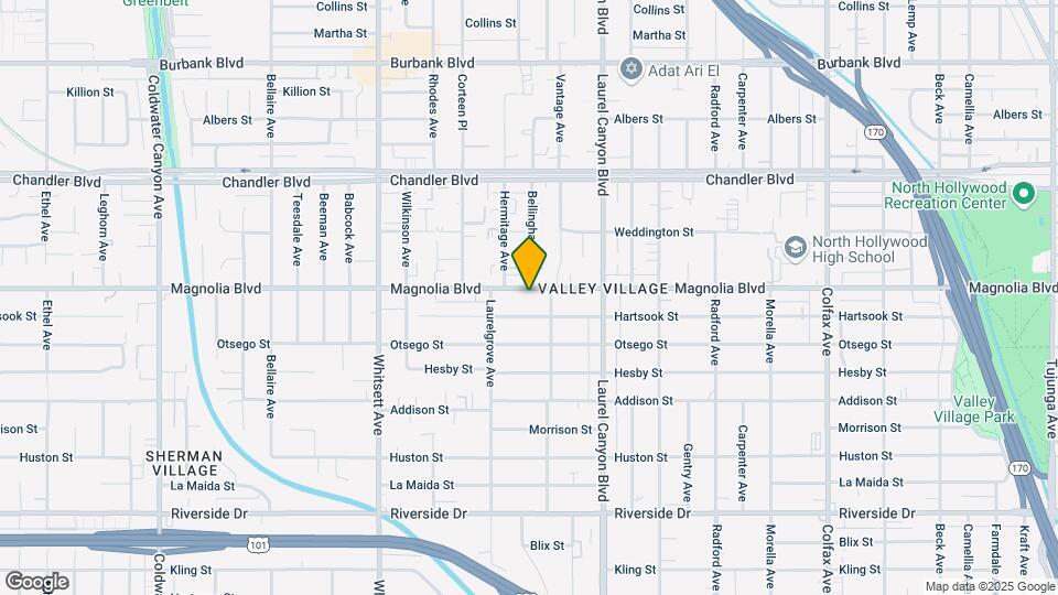 12222 Magnolia Blvd Map and Location Details