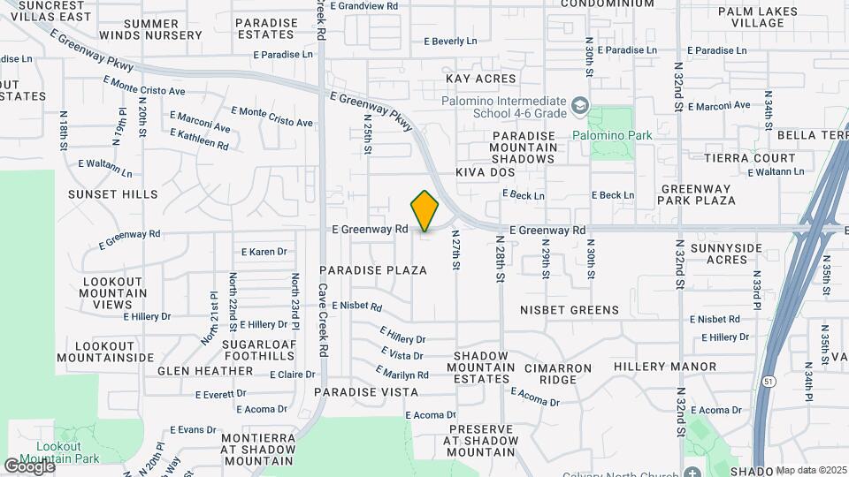 2615 E Greenway Rd Map and Location Details