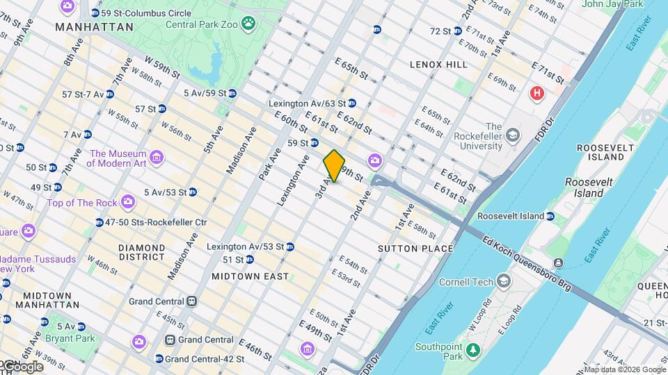 204 E 58th St Map and Location Details