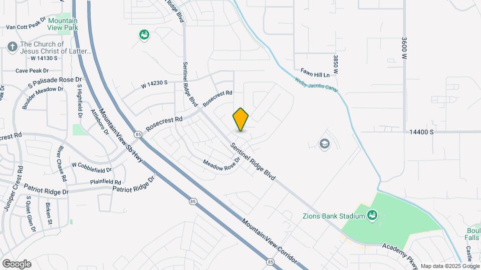 14427 S Abbey Bend Ln Map and Location Details